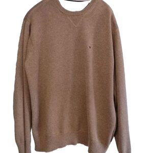 Tommy Hilfiger Mens Pullover Sweater Crewneck Vtg Brown Fisherman Aesthetic